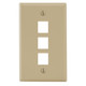 Classic 3 Ports Faceplate for EZ®/HD Style in Single Gang - Ivory - IC107F03IV Classic 3 Ports Faceplate for EZ®/HD Style in Single Gang - Ivory - IC107F03IV
